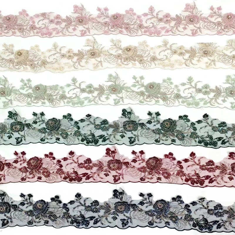 Sequin Lace Mesh Trim can be cut into different lengths as needed, which means you can use the trim to make your ideal DIY crafts, clothes decoration etc